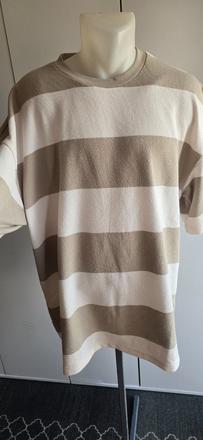 Tricko pásikave oversized, fishbone,l