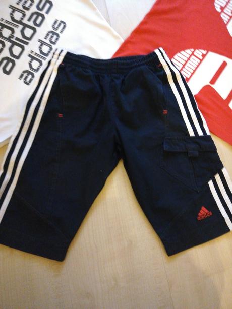 2 x triko a kraťasy adidas(128), adidas,128