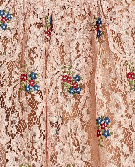 Zara cipkovy top s vysivkou vel.m, zara,m