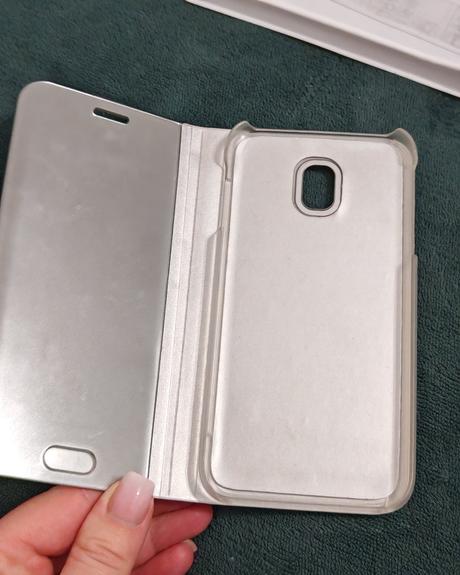 Knizkovy otvárací,obal na mobil zrkadlovo-striebo, 