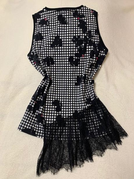 Čiernobiele tielko s čipkou zn. liu jo, liu jo,l / m / s