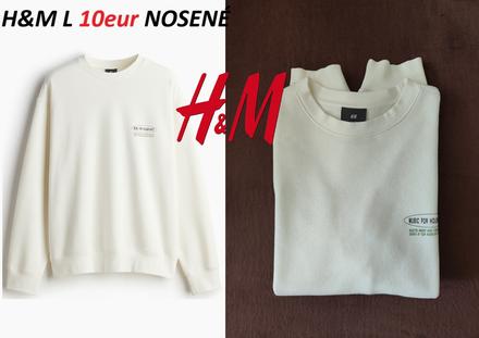 Mikina hm biela 2, h&m,l