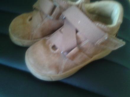 Celokožené topánky pegres na suchý zips, 22