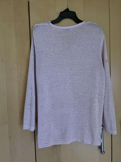 Dámsky bledoružový sveter na gombíky č.xxxl, xxxl