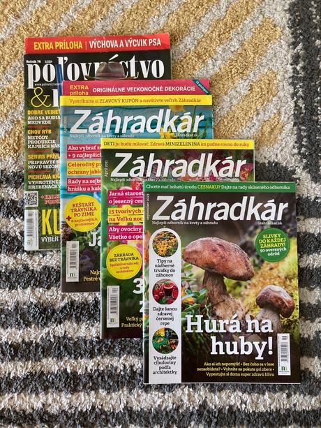 Záhradkár a poľovníctvo&rybárstvo 4ks,