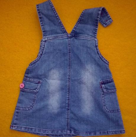 Riflová šaty na ramienka 80 -, 86