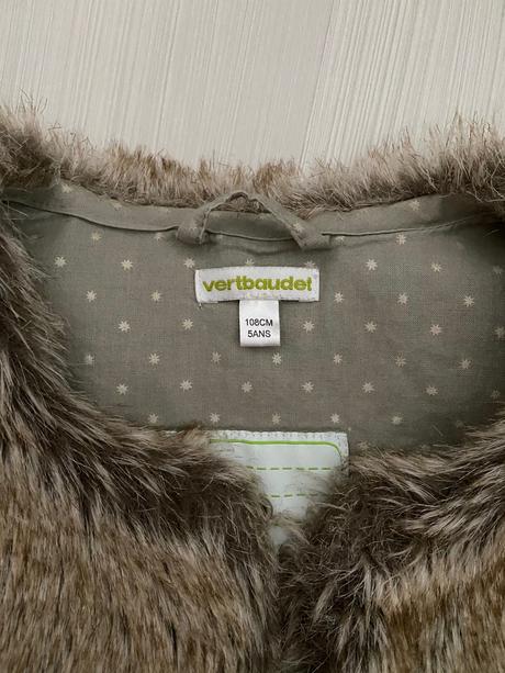 Kožušinová vesta, vertbaudet,116