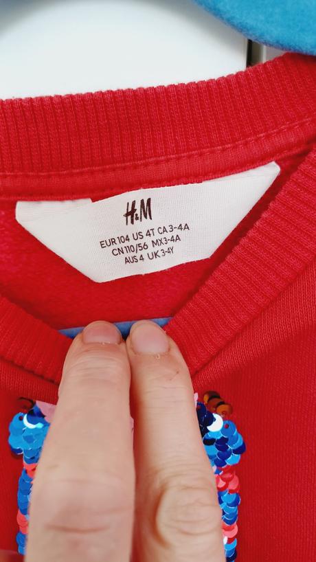 Vianočná mikina, h&m,104