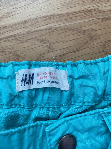 Modre kraťasy, h&m,110
