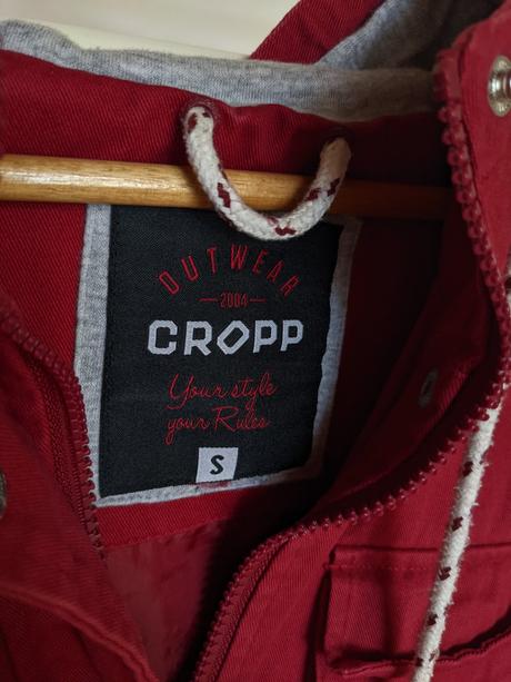 Cropp vínová riflová bunda, s