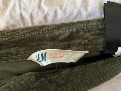 Menčestrová sukňa na traky, h&m,134