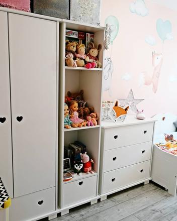 Detská komoda srdce,