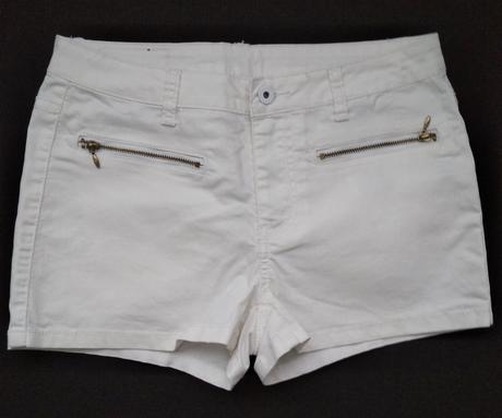 Biele elastické šortky, vero moda,36