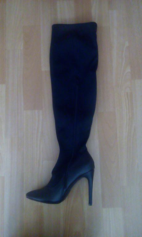 Čierne vysoké čižmy 38, 38