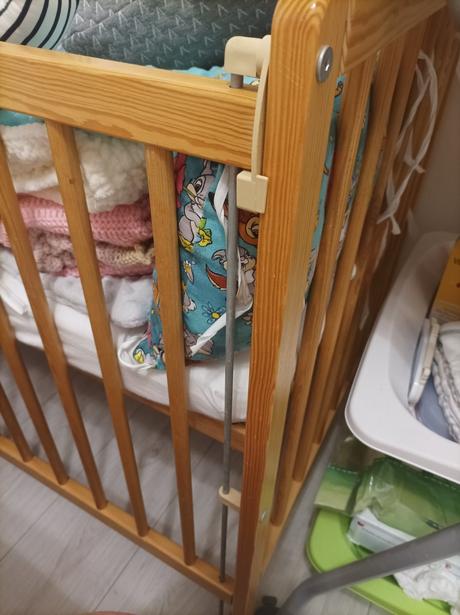 Detská postieľka s madracom a plachtami, šírka (cm): 65,dĺžka (cm): 120