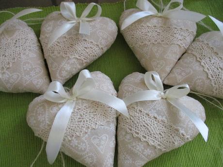 Vyparádené srdiečka s levanduľou,