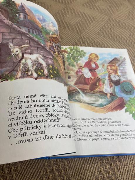 Krásna stará retro rozprávka heidi dievčatko z hôr,