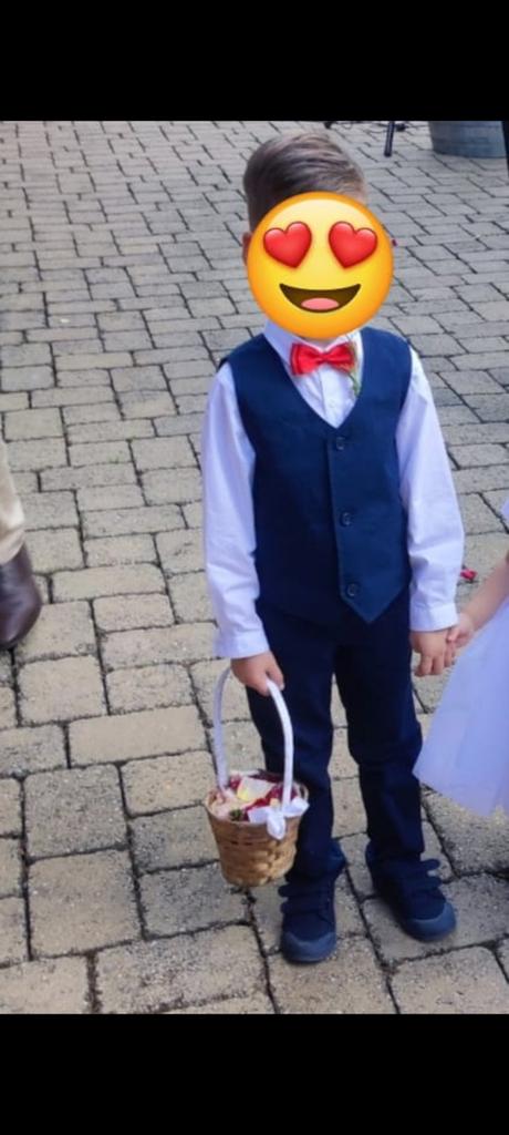 Oblek - košeľa, nohavice, vesta, 86