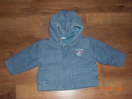 Chlapčenská tmavomodrá menčestrová zimná bunda, cherokee,74