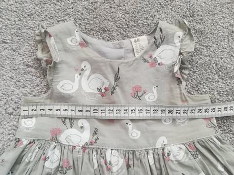 Šaty s labuťami, h&m,74