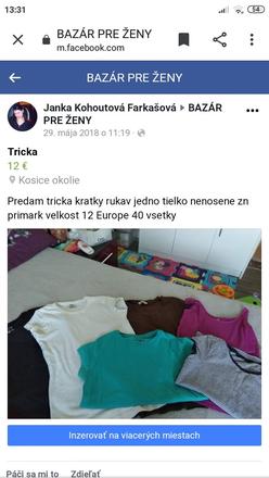 Balík tričiek damsky, 40