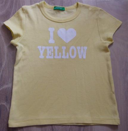 Svetložlté tričko benetton, benetton,86