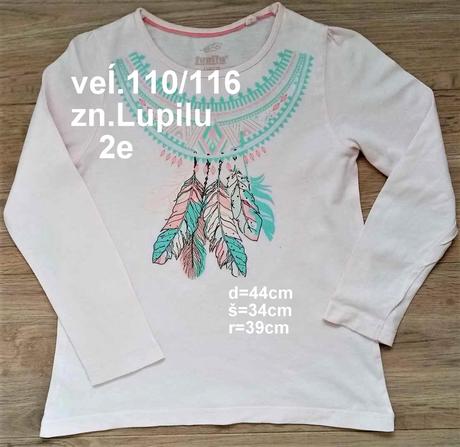 Tričko dievčenské, veľ.116, zn. lupilu, lupilu,116