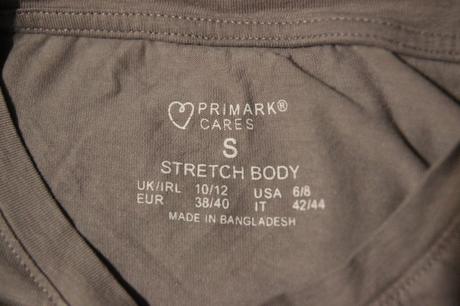 Šedé bavlnené body tričko, s, primark,s