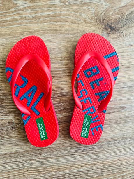 Skvelé šľapky značky benetton, 1xobuté, pc 16 eur, benetton,30