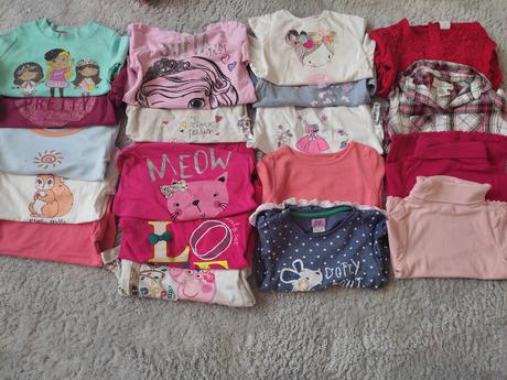 Balík tričiek dlhý rukáv 12-18m, 86–98