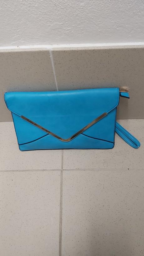 Kabelka listová tyrkysová 20x10cm,