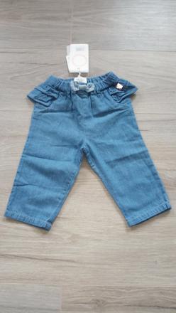 Dievčenské ľahké nohavice nové., 74