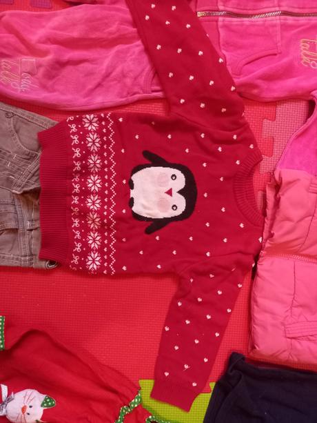 Mix oblečenia 80-92 (rifle, tepl. supr., šaty), 86–98