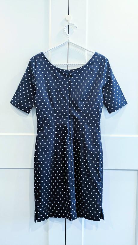 Tmavomodré bodkované šaty vero moda, vero moda,s