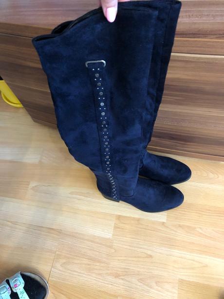 Vysoke modre prechodne cizmy, graceland,36