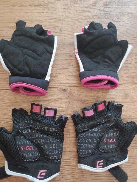 Detské cyklo rukavice, decathlon,s