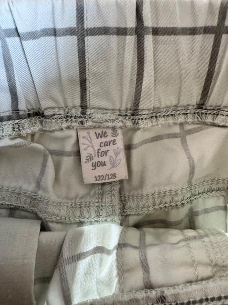 Súrodenecké nohavice tchibo kockovane 116-122, tchibo,116