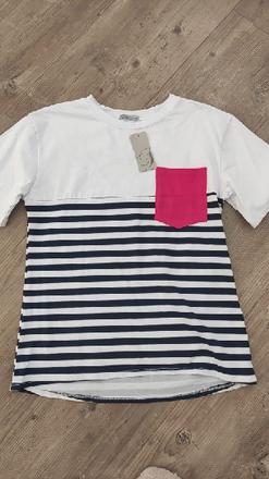 Tricko pink pocket, 