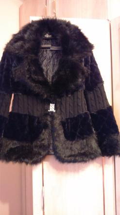 Kožuch čierny, xl