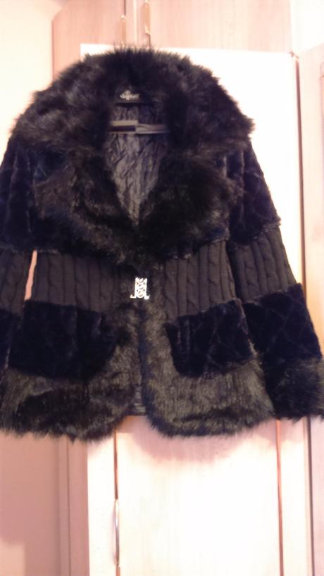 Kožuch čierny, xl