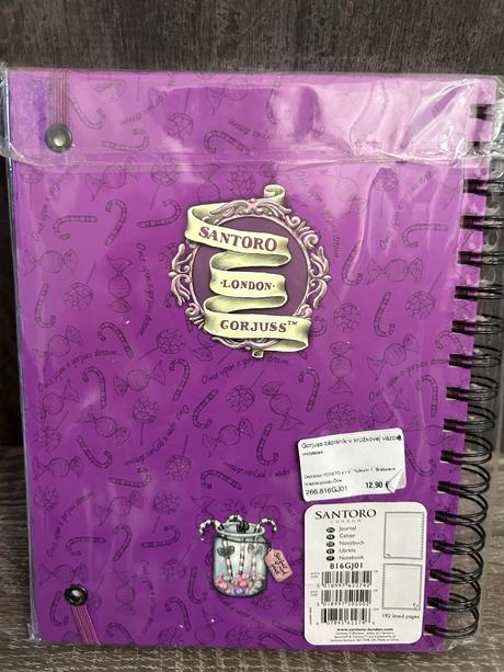 Santoro zapisnik v kruzkovej vazbe,