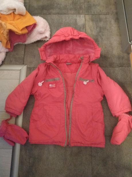 Zimná bunda s rukavičkami, 98, 98