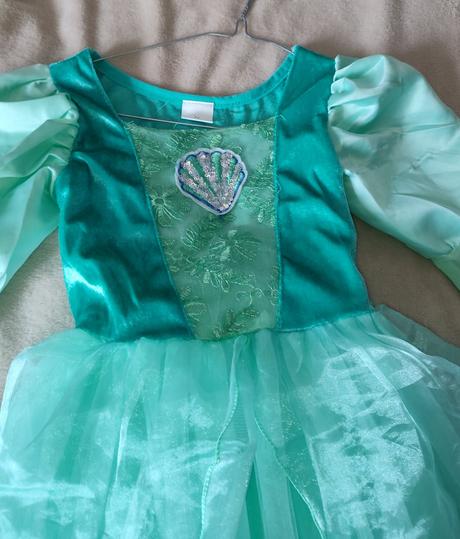 Kostým ariel zelené šaty velk. 122-128 (7r), 
