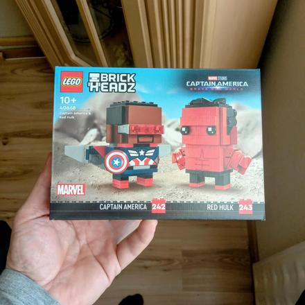 Lego brickheadz 40668 captain america & red hulk,