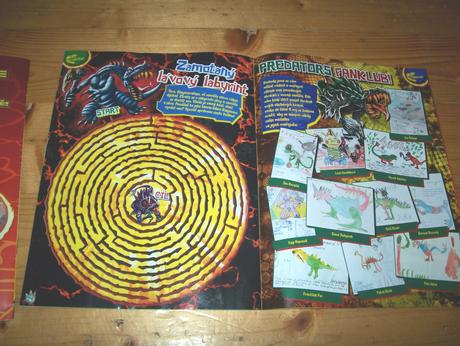 Časopisy o dinosauroch, komix,