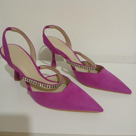 Ružové spoločenské lodičky, mohito,39