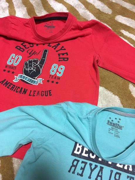 Dvojbalenie tričiek 98/104, lupilu,104