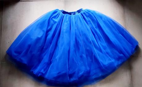 Modrá tutu sukňa, s