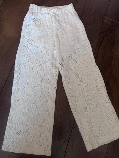 Krémové nohavice zara 128, zara,128