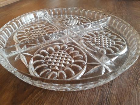 Sklenený servírovací podnos, 
